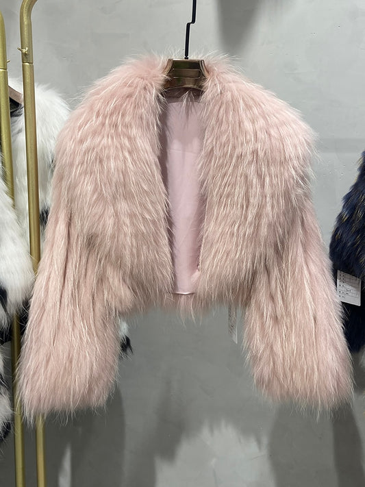 Fluffy Fur Big Fur Collar Short Coats