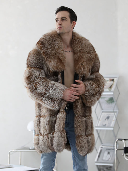 Big Collar Real Fox Fur Long Coats