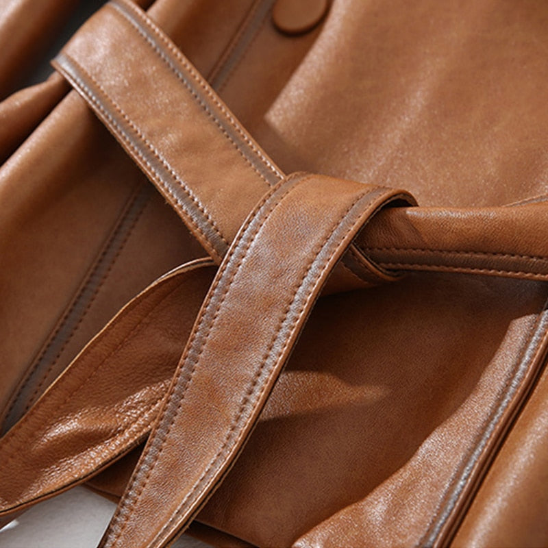Genuine Leather Short Trench Coats