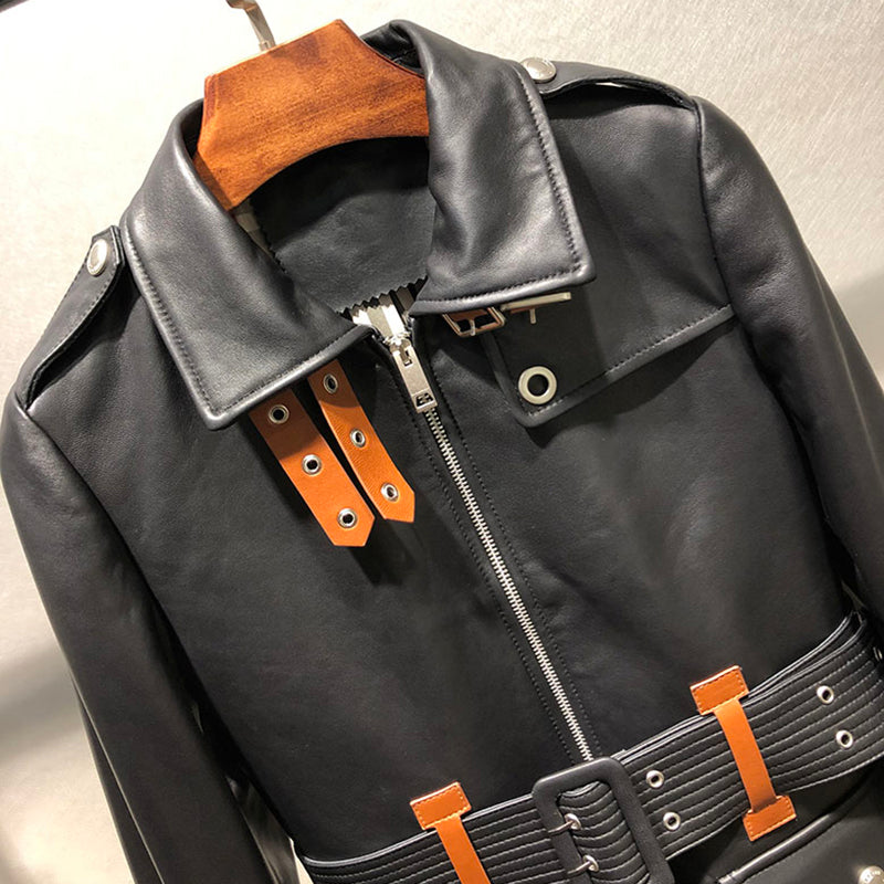 Genuine Leather Jacket Mid-Length
