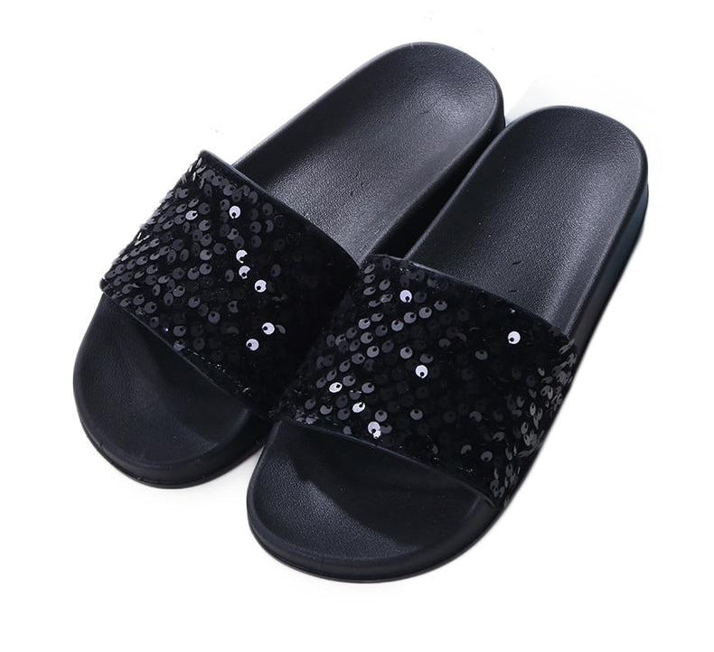 Sequin Slides Sandals (Multi-Colors)