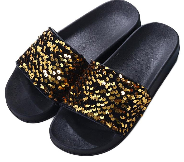 Sequin Slides Sandals (Multi-Colors)