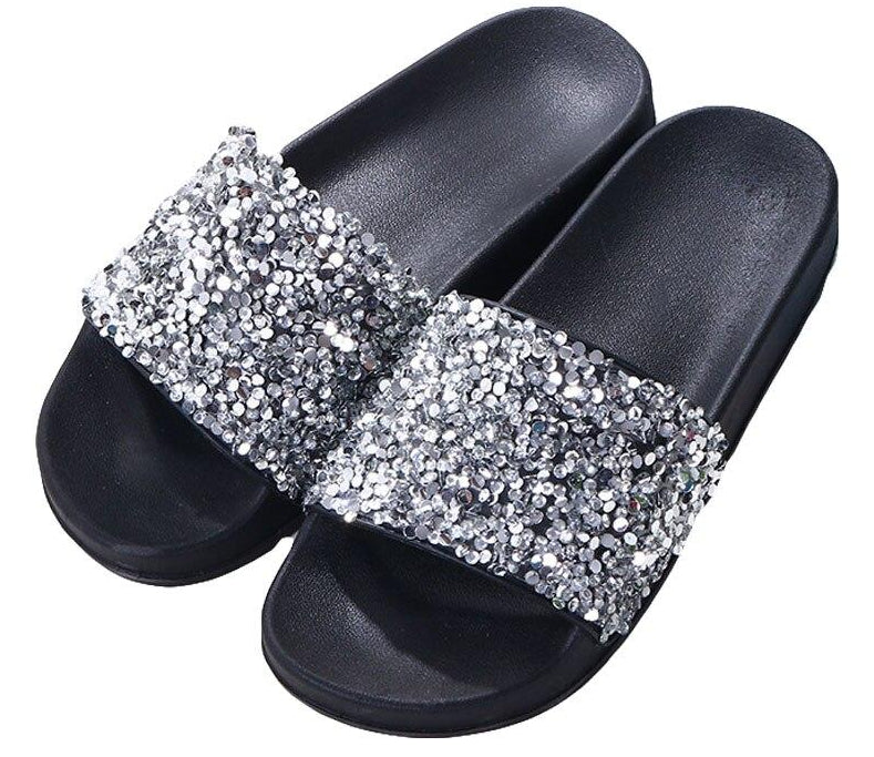 Sequin Slides Sandals (Multi-Colors)