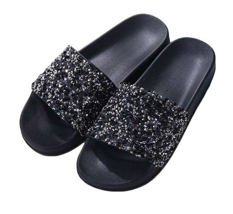 Sequin Slides Sandals (Multi-Colors)