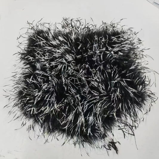 Ostrich Feather Mini Skirts