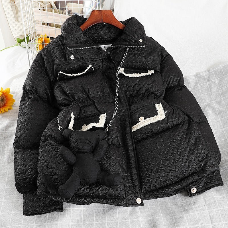 Loose Multi Pocket Puffer Jackets