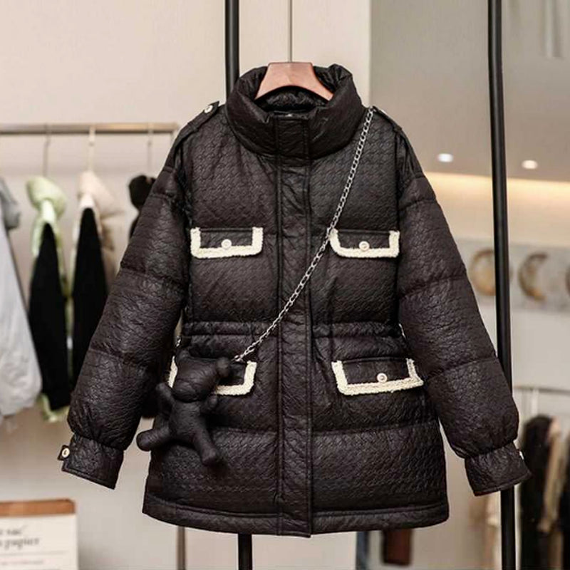 Loose Multi Pocket Puffer Jackets