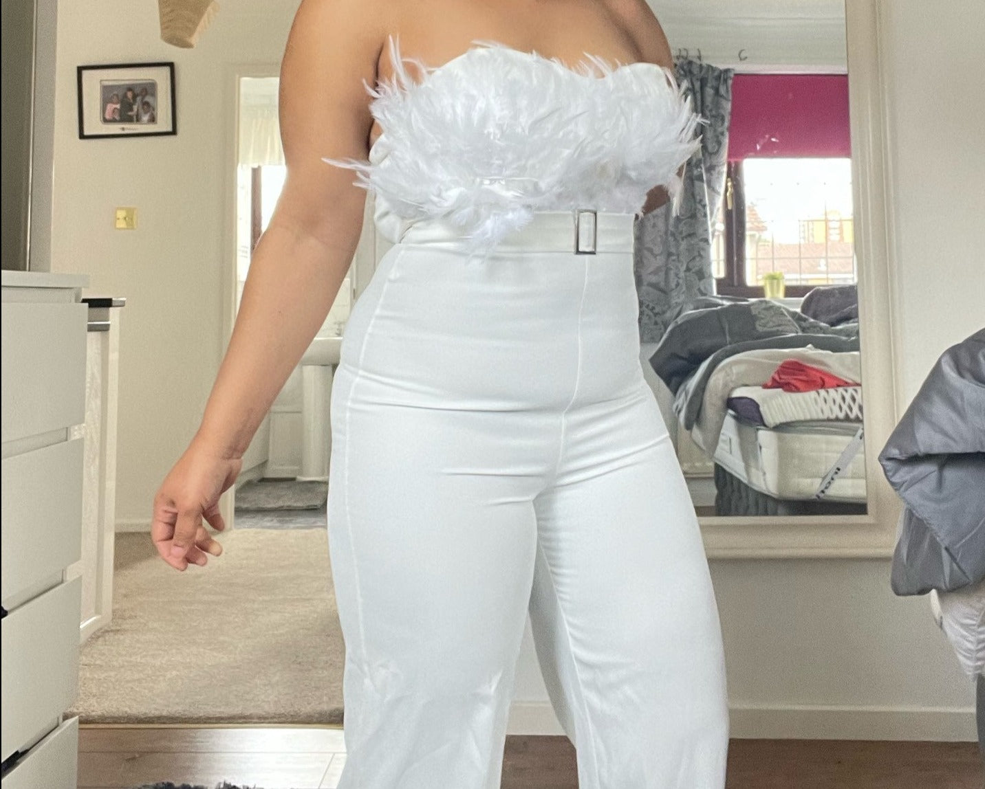 Tube Feather Jumpsuits