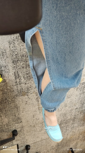 Side Leg Split Loose Harem Jeans