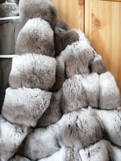 Real Rex Rabbit Fur Coat