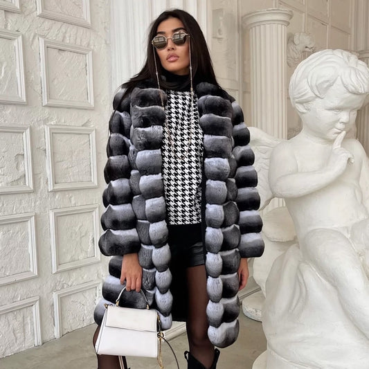 Collection Of 3 Chinchilla Color Real Fur Coats