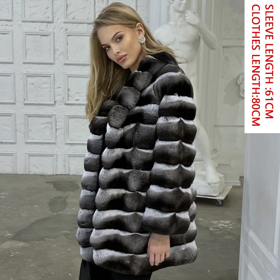 Collection Of 3 Chinchilla Color Real Fur Coats