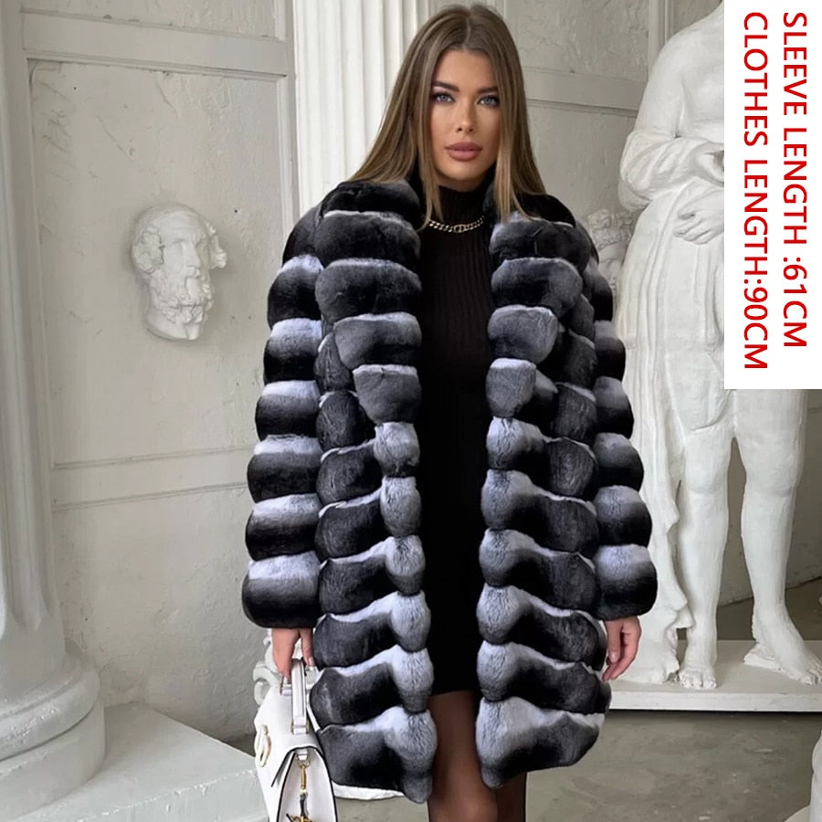 Collection Of 3 Chinchilla Color Real Fur Coats