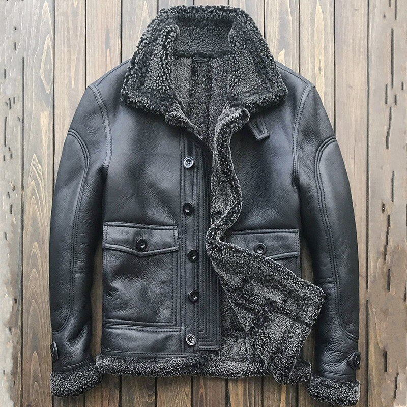 Genuine Leather Costs Shearling Classy Moto
