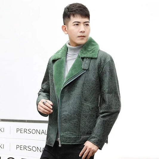 Genuine Leather Coats Real Fur Shearling