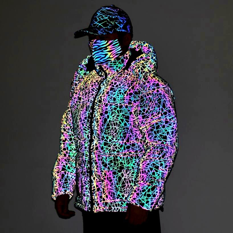 Rainbow Reflective Glow Hooded Jackets