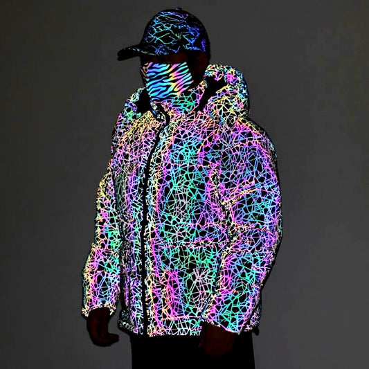 Rainbow Reflective Glow Hooded Jackets