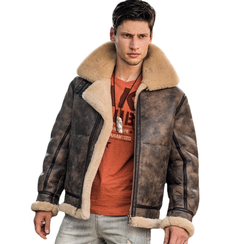 Genuine Leather Coat Shearling Bombers