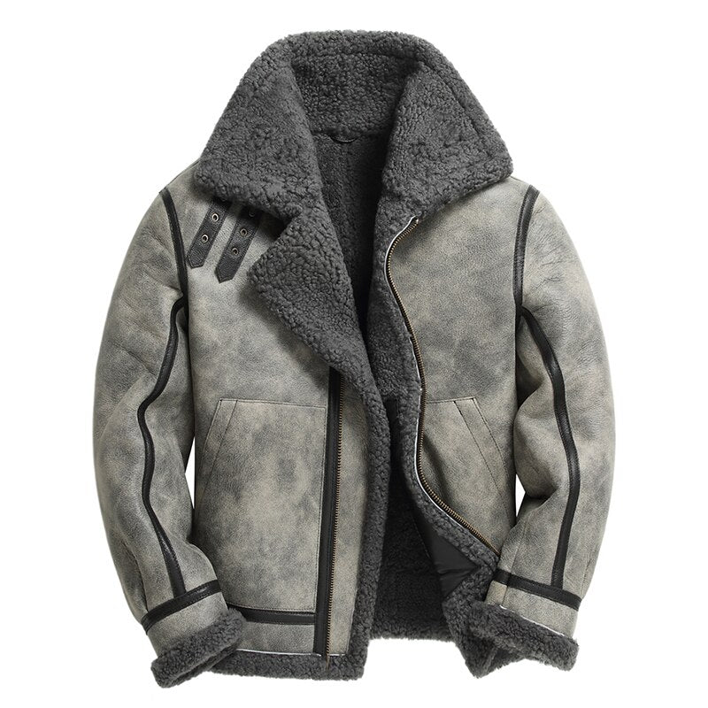 Genuine Leather Coat Shearling Bombers