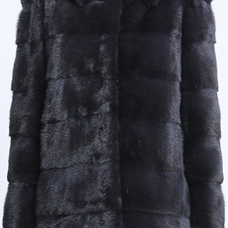 Mink Three Quarter Sleeve Coat With Belt