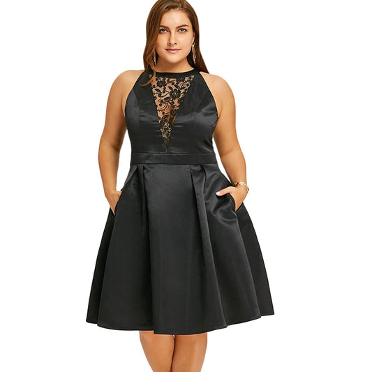 Robes Lace Sleeveless Swing Dresses