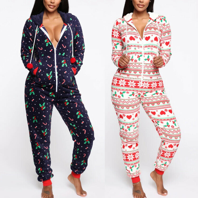 Christmas Print Oneies Pajamas