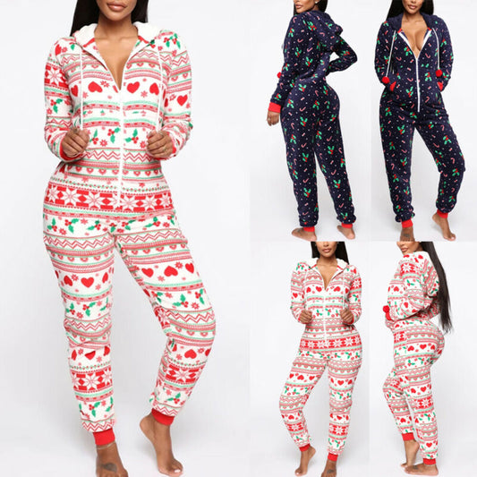 Christmas Print Oneies Pajamas