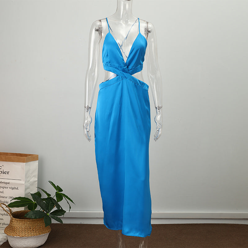 Satin Sleeveless Loose Dresses