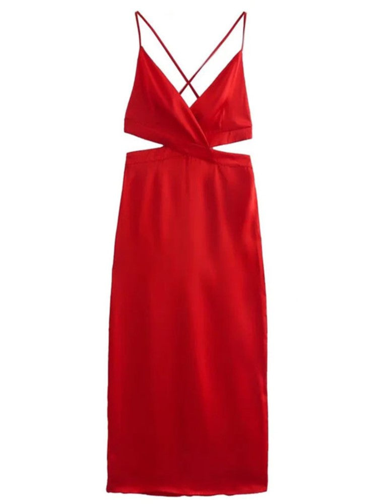 Satin Sleeveless Loose Dresses