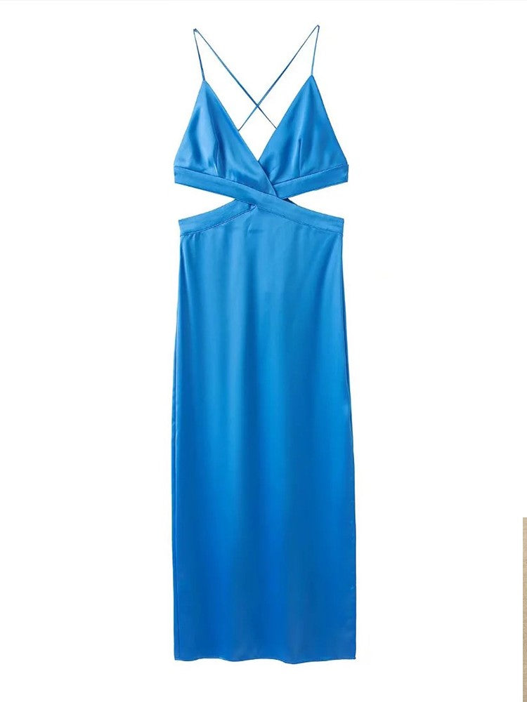 Satin Sleeveless Loose Dresses