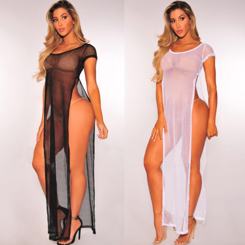 Transparent Mesh Cover-up