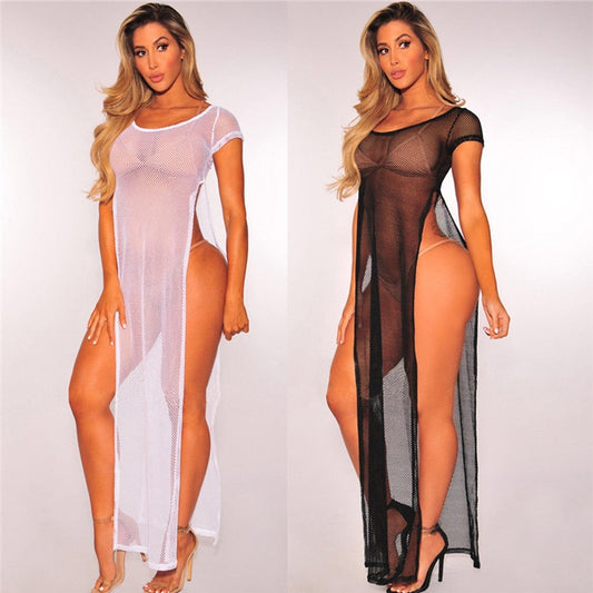 Transparent Mesh Cover-up