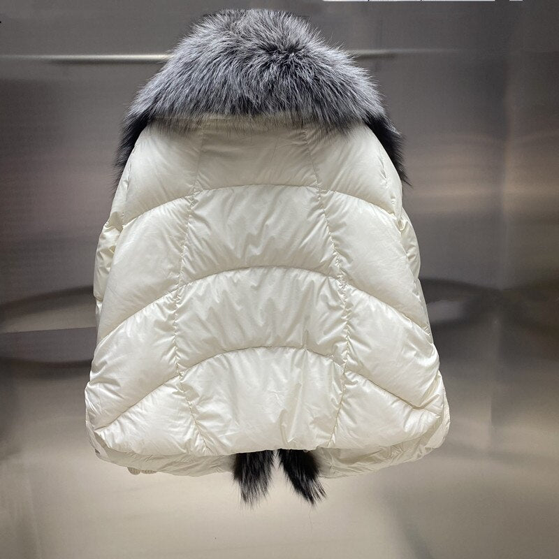 Goose Down Big Fur Collar Puffer Jackets