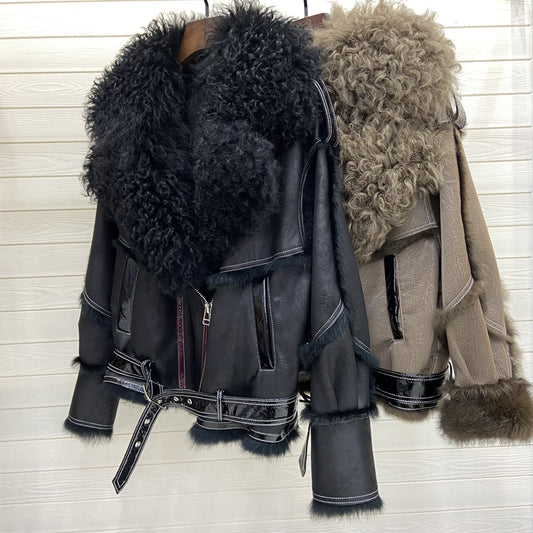 Genuine Leather Long Shearling Jackets