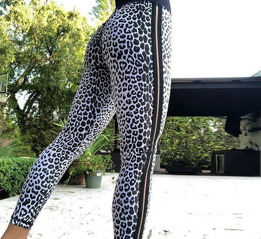 High Waist Leopard Print Workout Leggings