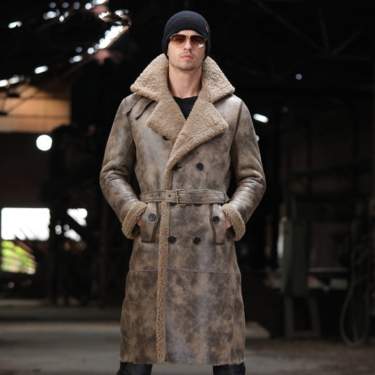 Genuine Leather X-Long Coats Shearling (5-Colors)