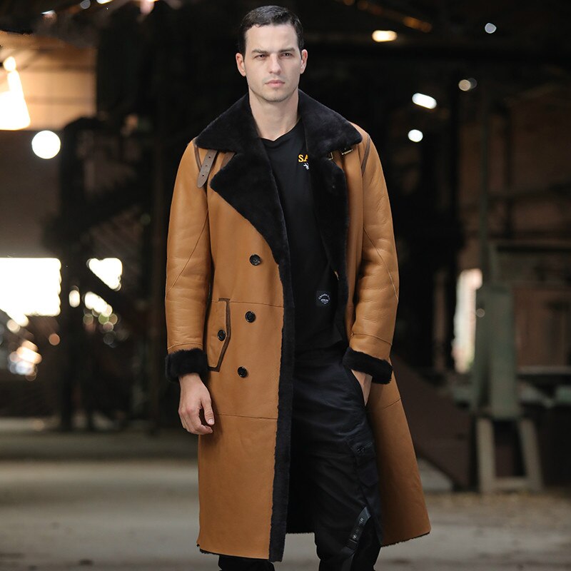 Genuine Leather X-Long Coats Shearling (5-Colors)