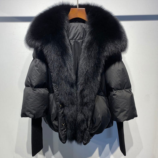 Goose Down Big Fur Collar Puffer Jackets