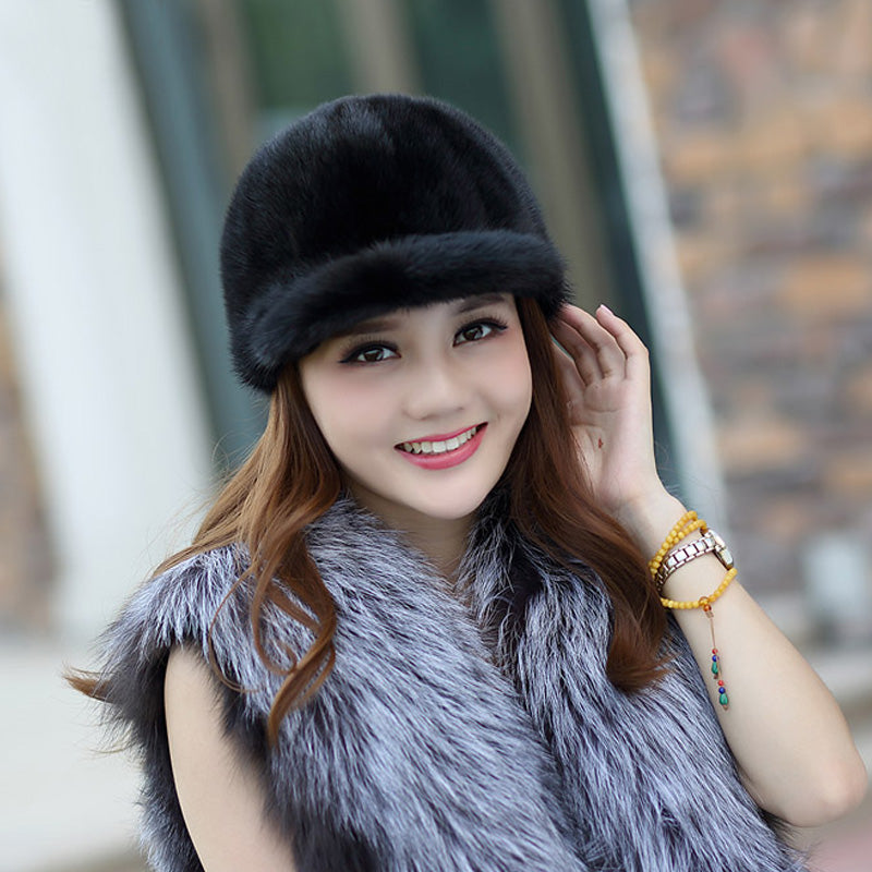 Real Mink Fur Knitted Hats