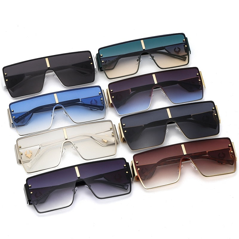 Big Square Half Shield Sunglasses