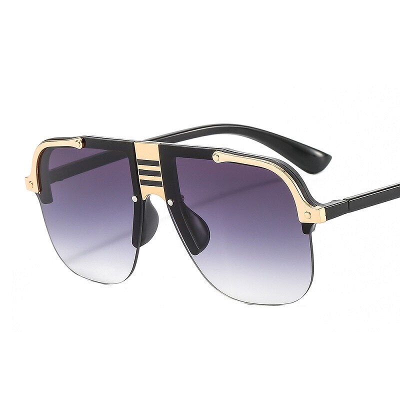 Gold Trim Big Frame Sunglasses