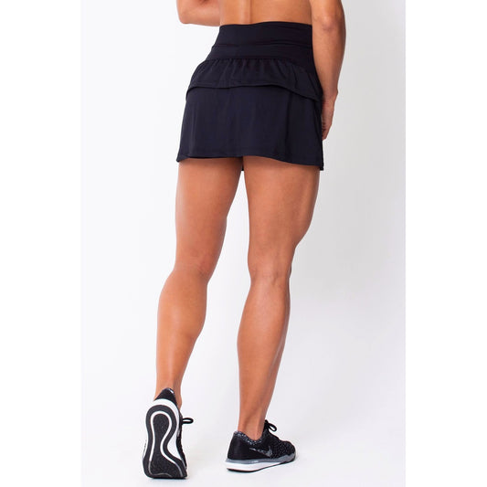 Black Ruffled Skort