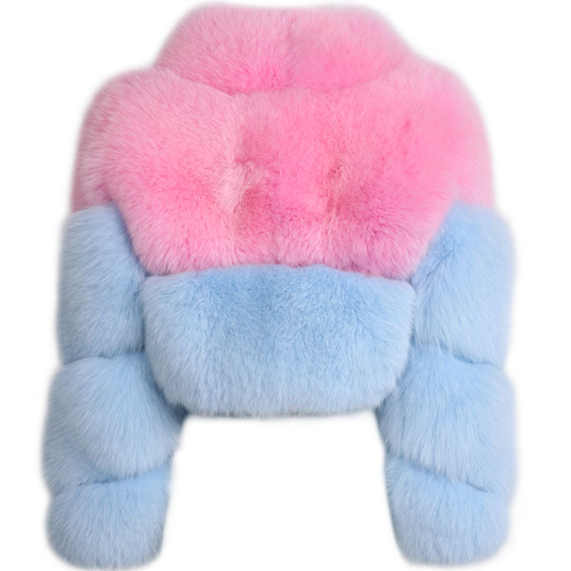 Cotton Candy Fur Crop Coats