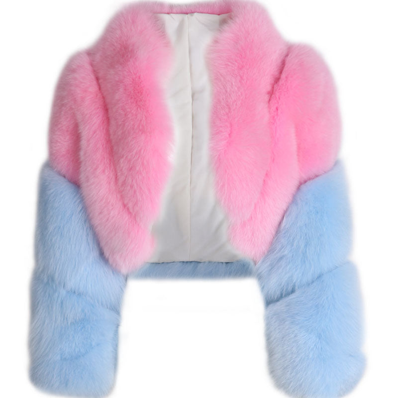 Cotton Candy Fur Crop Coats