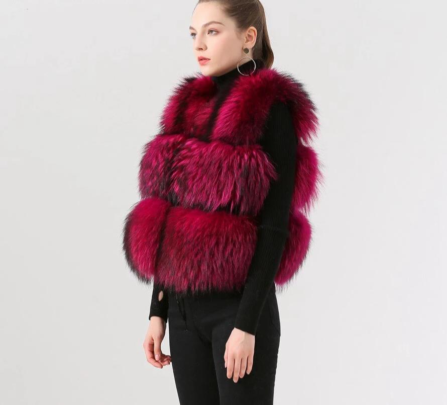 Real Fox Fur Fluffy Vests