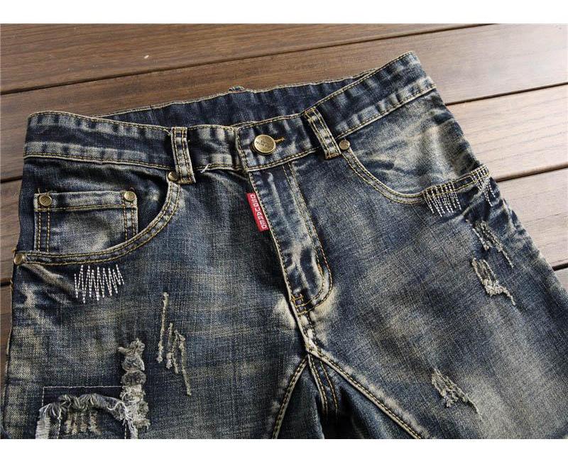Slim Fit retro patch Denim Jeans