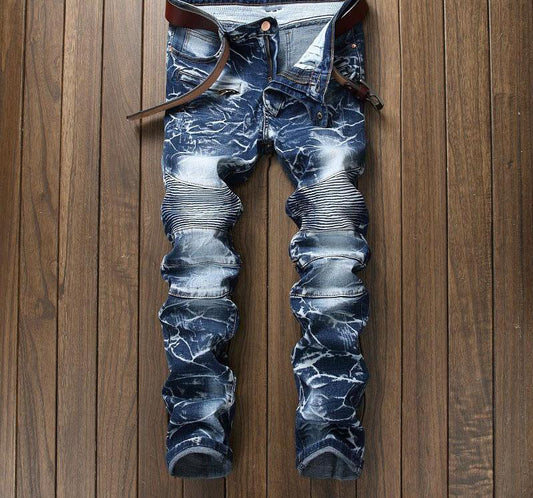 Fold Snow Wash ribbed Denim