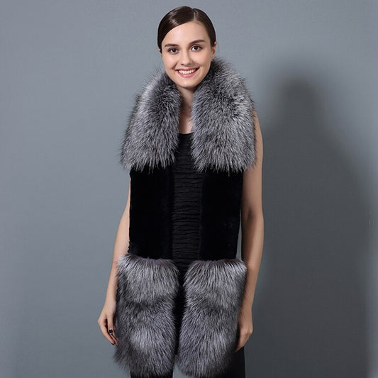Real Natural Long Fur Scarves