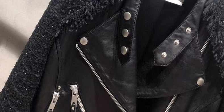 Genuine Leather Black Moto Jacket