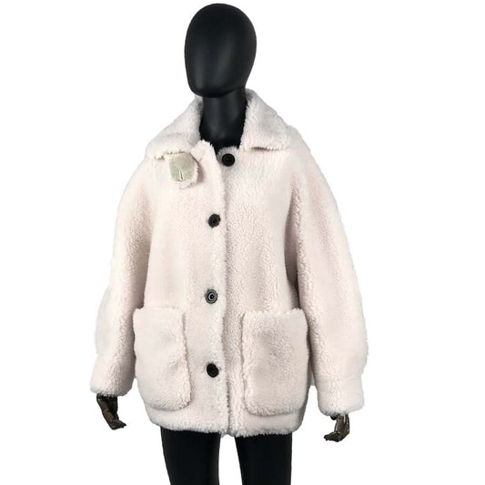 Teddy Bear Shearling Merino Sheep Fur Short Coats